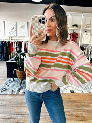 Harmony Stripe Sweater-Sweaters-VerClare Boutique