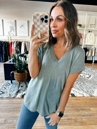 Langford Tee - 3 Colors-Tops Basic Solid-VerClare Boutique