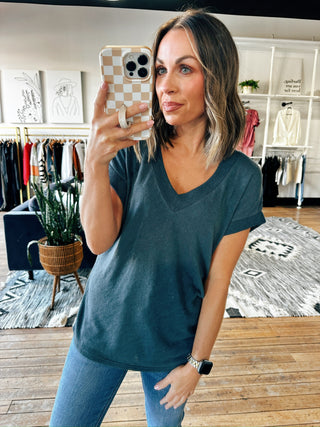 Langford Tee - 3 Colors-Tops Basic Solid-VerClare Boutique