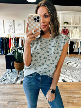 Belrose Floral Pull-Over-Tops Basic Print/Solid-VerClare Boutique