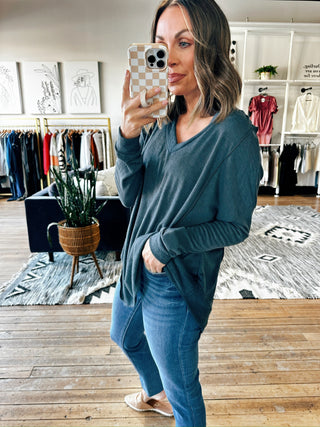 Linden Long Sleeve Top - 3 Colors-Tops Basic Solid-VerClare Boutique