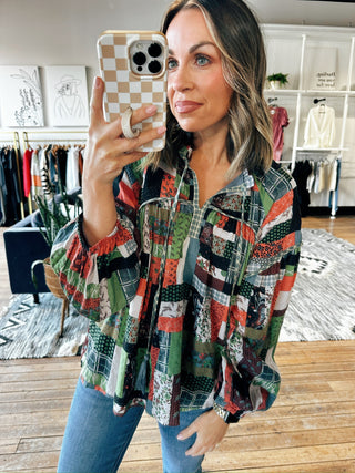 Beauchamp Patchwork Top-Tops Casual-VerClare Boutique