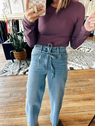 Super High Rise Wide Leg Jean-Bottoms-VerClare Boutique