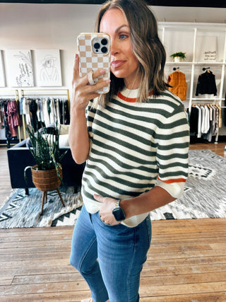 Tatum Stripe Sweater-Sweaters-VerClare Boutique