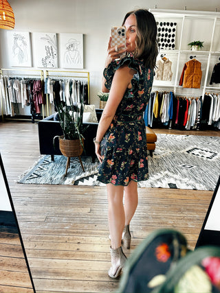 Cafferty Floral Dress-Dresses & Rompers-VerClare Boutique