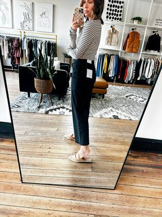 Black High Rise Crop Wide Leg-Bottoms-VerClare Boutique