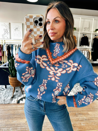 Carrington Print Sweater-Sweaters-VerClare Boutique