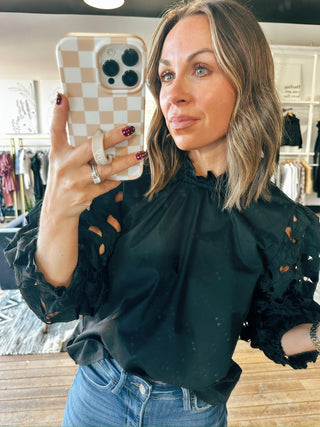 Rebecca Eyelet Top - VerClare Boutique