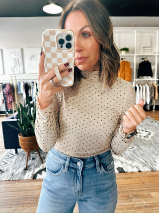 Aldora Sparkle Mesh Top - 2 Colors-Tops Casual-VerClare Boutique