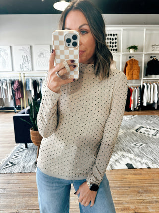 Aldora Sparkle Mesh Top - 2 Colors-Tops Casual-VerClare Boutique