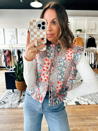 Go Slow Patchwork Vest-Jackets & Kimonos-VerClare Boutique