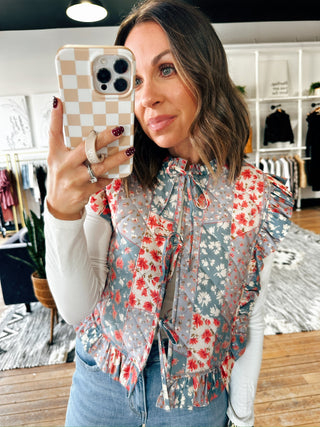 Go Slow Patchwork Vest-Jackets & Kimonos-VerClare Boutique