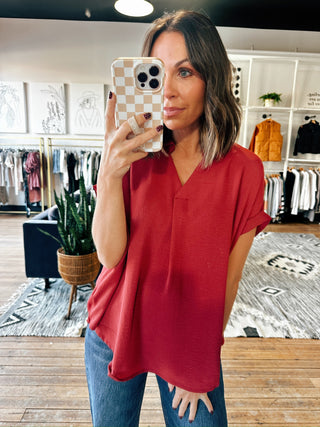 The Emerson Blouse-2 Colors-Tops CasualThe Emerson Blouse -2 Colors | VerClare Boutique | Chenoa, IL-Women's The Emerson Blouse | Sizes: S, M, L | Color: Brown, Burgundy | Free US shipping on all eligible orders. Located in Chenoa, Illinois-VerClare Boutique