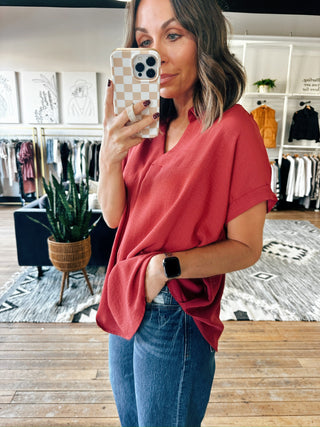 The Emerson Blouse-2 Colors-Tops CasualThe Emerson Blouse -2 Colors | VerClare Boutique | Chenoa, IL-Women's The Emerson Blouse | Sizes: S, M, L | Color: Brown, Burgundy | Free US shipping on all eligible orders. Located in Chenoa, Illinois-VerClare Boutique