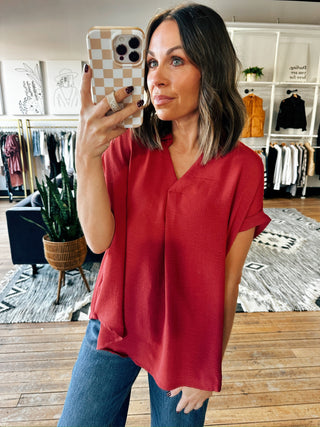 The Emerson Blouse-2 Colors-Tops CasualThe Emerson Blouse -2 Colors | VerClare Boutique | Chenoa, IL-Women's The Emerson Blouse | Sizes: S, M, L | Color: Brown, Burgundy | Free US shipping on all eligible orders. Located in Chenoa, Illinois-VerClare Boutique