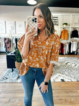 Caramel Fall Top-Tops Casual-VerClare Boutique