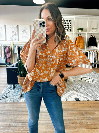 Caramel Fall Top-Tops Casual-VerClare Boutique