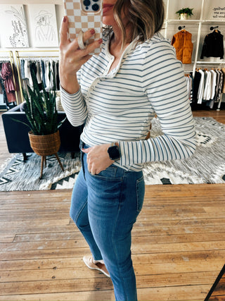 Z SUPPLY-Stella Stripe Henley-Tops Basic Print-VerClare Boutique