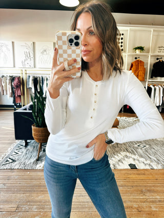 Rustic Charm Henley Top-4 Colors-Tops Basic Solid-VerClare Boutique