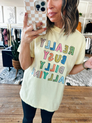 Dilly Dallying Graphic-Butter-Tops Basic Print-VerClare Boutique