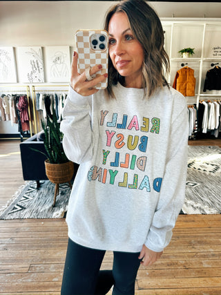 Dilly Dallying Sweatshirt-Jackets & Kimonos-VerClare Boutique