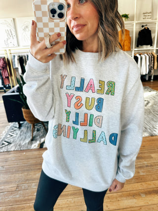 Dilly Dallying Sweatshirt-Jackets & Kimonos-VerClare Boutique