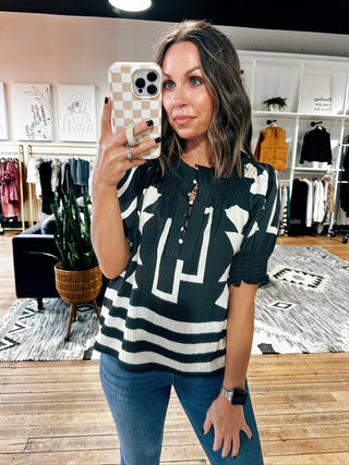 Novira Short Sleeve Top-Tops Casual-VerClare Boutique