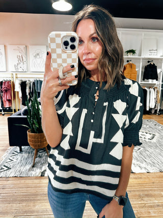 Novira Short Sleeve Top-Tops Casual-VerClare Boutique