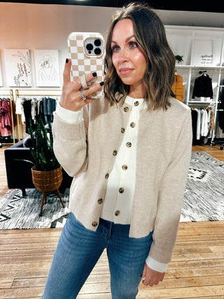 Rowe Front Button Sweater-Sweaters-VerClare Boutique