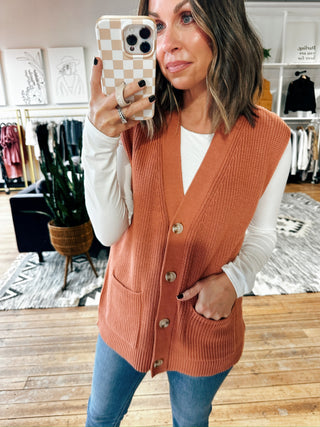 Spiced Cider Vest-Sweaters-VerClare Boutique