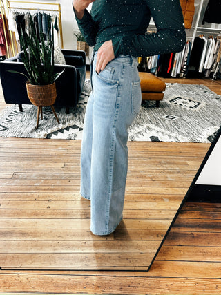 Elvira High Rise Wide Jean-Bottoms-VerClare Boutique