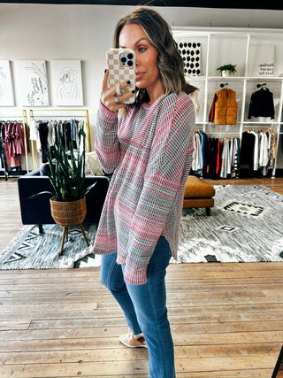 Canyon Long Sleeve Top-Magenta-Tops Basic Print-VerClare Boutique