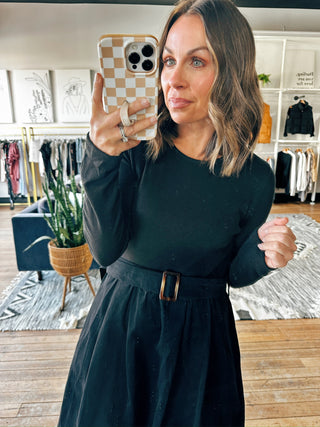 Meyra Knit Combo Dress-Dresses & Rompers-VerClare Boutique