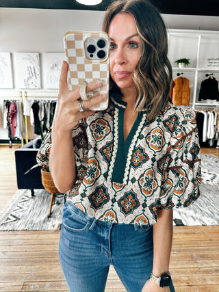 Lyven Ruffled Lace Blouse-Tops Casual-VerClare Boutique