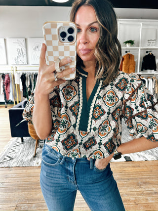 Lyven Ruffled Lace Blouse-Tops Casual-VerClare Boutique