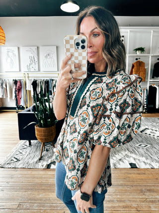 Lyven Ruffled Lace Blouse-Tops Casual-VerClare Boutique