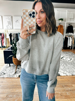 Carol Crop Out Sweatshirt-Jackets & Kimonos-VerClare Boutique