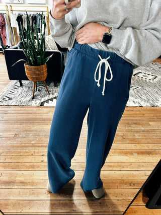 Z SUPPLY - Hunter Knit Denim Pant-Indigo-BottomsZ SUPPLY - Hunter Knit Denim Pant-Indigo | VerClare Boutique | Chenoa, IL-Women's Z SUPPLY - Hunter Knit Denim Pant | Sizes: S, M, L, XL | Color: Indigo | Free US shipping on all eligible orders. Located in Chenoa, Illinois-VerClare Boutique