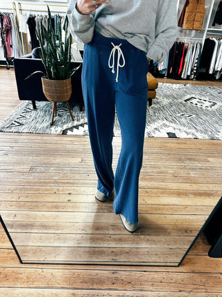 Z SUPPLY - Hunter Knit Denim Pant-Indigo-BottomsZ SUPPLY - Hunter Knit Denim Pant-Indigo | VerClare Boutique | Chenoa, IL-Women's Z SUPPLY - Hunter Knit Denim Pant | Sizes: S, M, L, XL | Color: Indigo | Free US shipping on all eligible orders. Located in Chenoa, Illinois-VerClare Boutique
