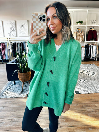 Fiora Brushed Toggle Cardigan - 2 Colors-Sweaters-VerClare Boutique