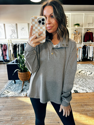 Prescott Striped Sweatshirt - 2 Colors-Jackets & Kimonos-VerClare Boutique