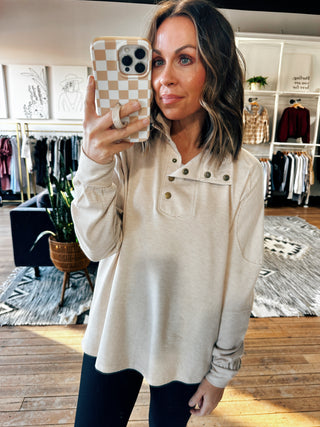 Prescott Striped Sweatshirt - 2 Colors-Jackets & Kimonos-VerClare Boutique