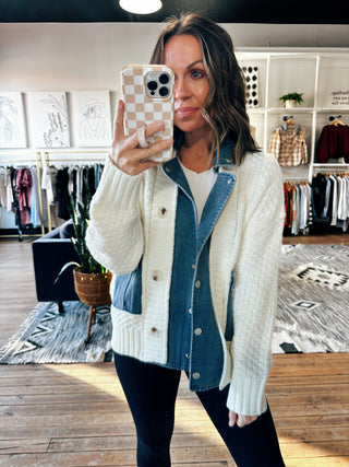 Blyra Contrast Button Pocket Cardigan-Jackets & Kimonos-VerClare Boutique
