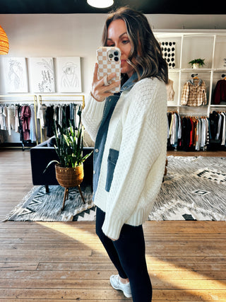 Blyra Contrast Button Pocket Cardigan-Jackets & Kimonos-VerClare Boutique