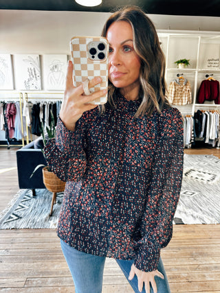 Irene Navy Dress Top-Tops Casual-VerClare Boutique