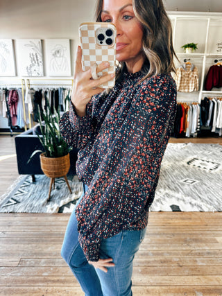 Irene Navy Dress Top-Tops Casual-VerClare Boutique