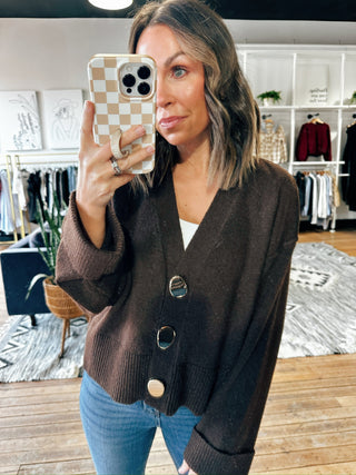 Peyton Button Knit Cardigan-Sweaters-VerClare Boutique