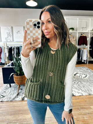 Ivy Chunky Sweater Vest-Sweaters-VerClare Boutique