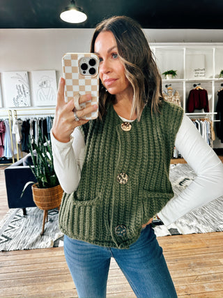 Ivy Chunky Sweater Vest-Sweaters-VerClare Boutique