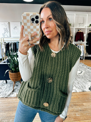 Ivy Chunky Sweater Vest-Sweaters-VerClare Boutique